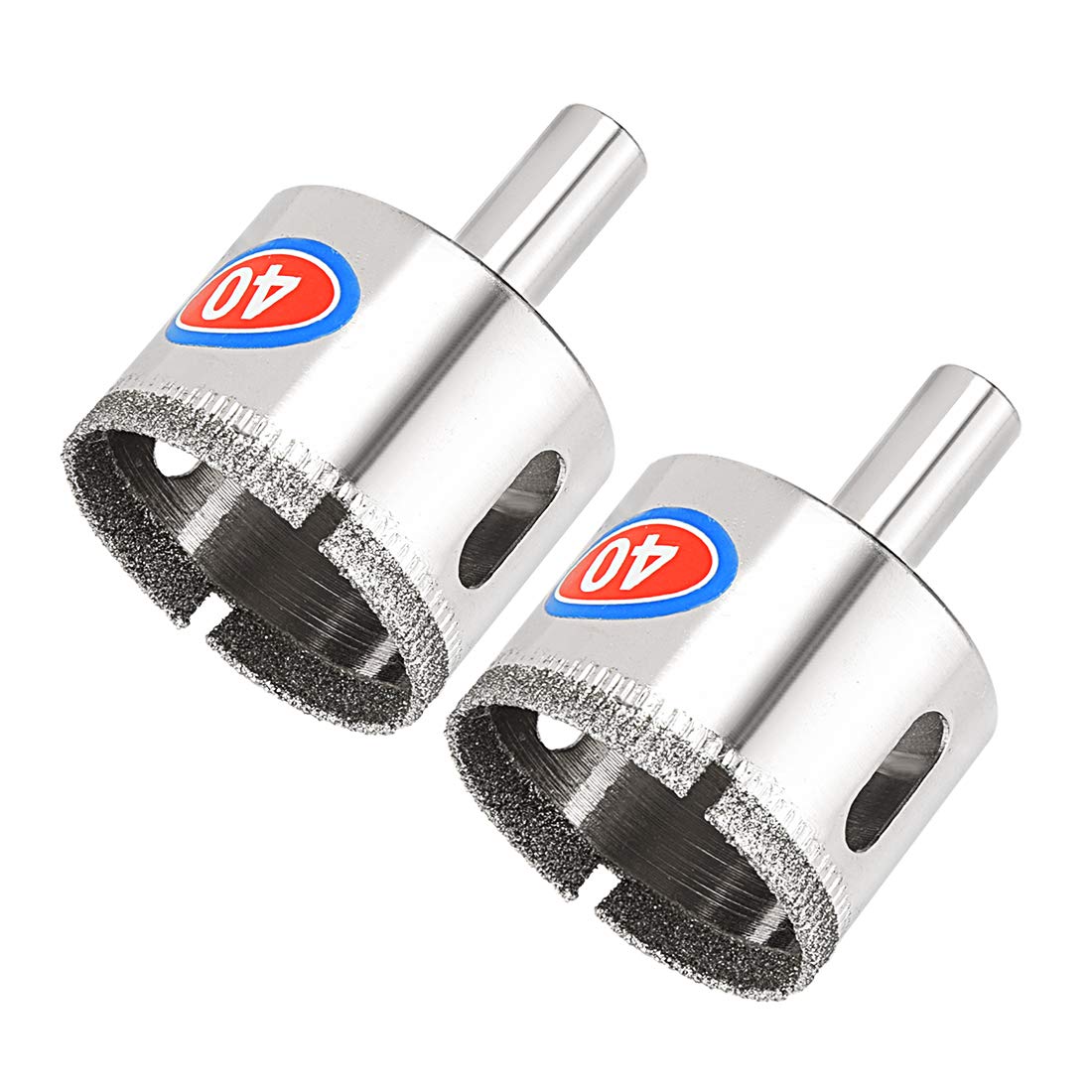 Sourcingmap 2pcs 40mm Diamond Drill Bit Hole Saw for Glass Tile Marble Fiberglass Ceramic Porcelain Bottles Pots Brick