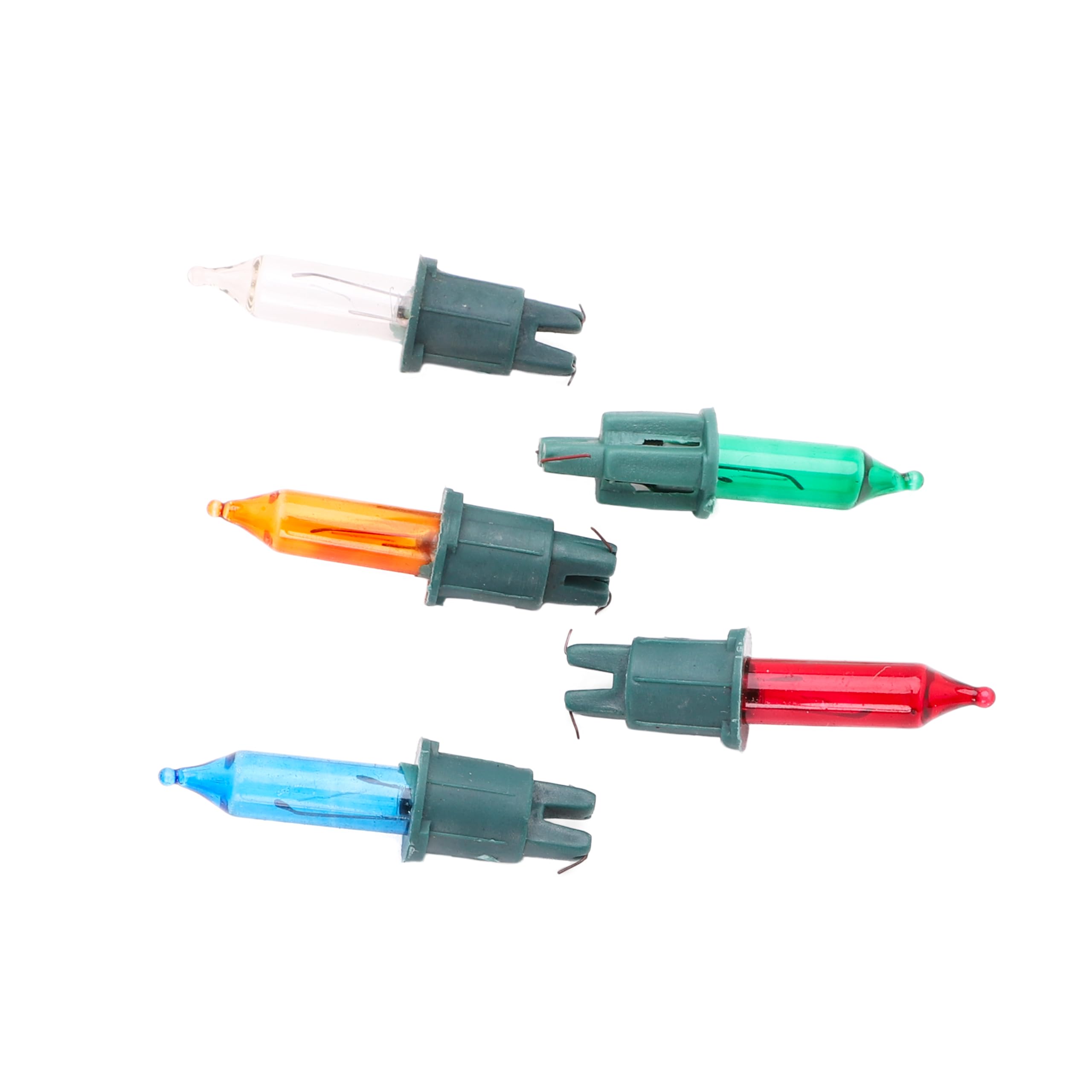 Christmas Concepts® Pack of 5 Multi-Colour Push in Spare Bulbs - Suitable for 20 Piece Lightsets - Replacement Bulbs, No20-CC