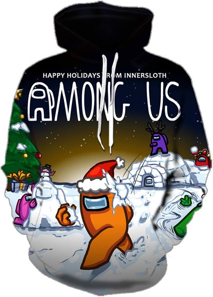 Among Us Hoodies,3D Printing Among Us Costume Jacket Game Cosplay