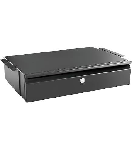 Uprite Ergo Under Desk Slim Drawer - Easy-Glide Pull-Out Tray With Organizer Insert (Black)