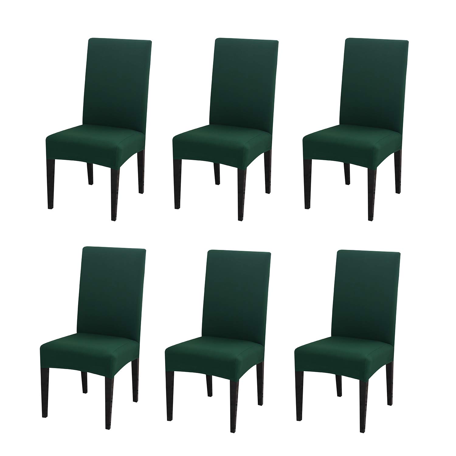 PETCUTE Chair Covers Dining Room Chair Seat Covers Stretch Chair Slipcovers Elastic Chairs Decorative Cover Chair Protector Universal for Wedding Home Hotel Banquet Set of 2/4/6