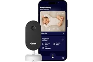 Owlet Dream Sight™ – Smart HD Video Baby Monitor with 2K Camera, Cry, Motion & Sound Alerts, Temp + Humidity Monitoring, Secu