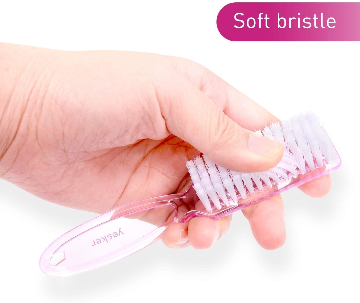 Yesker Handle Fingernail Scrub Cleaning Brushes for Toes and Nails Cleaner, 10PCS, Multicolor: Home & Kitchen