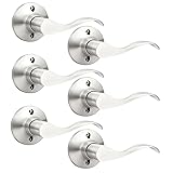 GOBEKOR 6 Pack Half Dummy Door Handles Satin Nickel