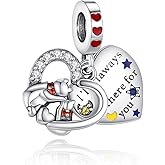 IBAGKE 925 Sterling Silver Dangle Charm Beads for Bracelets Charms DIY Jewelry birthday Gift Valentine's Day for Women (Cats & Hearts Dangle Charm)