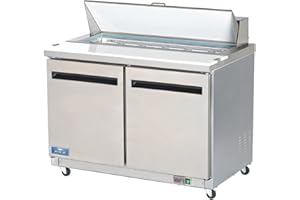 Arctic Air AST48R 48.25-Inch 2-Door Refrigerated Sandwich/Salad Prep Table, 115v