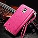 Note 4 Case, Galaxy Note 4 Case, Joopapa Galaxy Note 4 Wallet Case,Pu Leather Case Magnet Wallet Credit Card Holder Flip Cover Case Built-in 9 Card Slots & Stand Case for Samsung Galaxy Note 4 (Pink)
