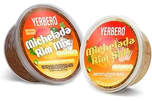 Yerbero - Michelada Premium Mango Candy Pulp Cocktail Rim Dip | 8 Oz (226.7 g) | Mango Chamoy, Candy & Chili Paste With Real Fruit Bold and Flavorful Twist on Micheladas, Margaritas, Mezcal and Snacks.