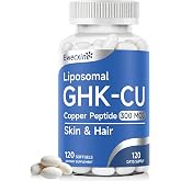 Ewecxine GHK-Cu Copper Peptide Supplement, 300 mcg per Serving, Liposomal Formula, 120 Softgels &ndash; Beauty Support Matrix with Biotin, Phytoceramides &amp; Herbal Blend