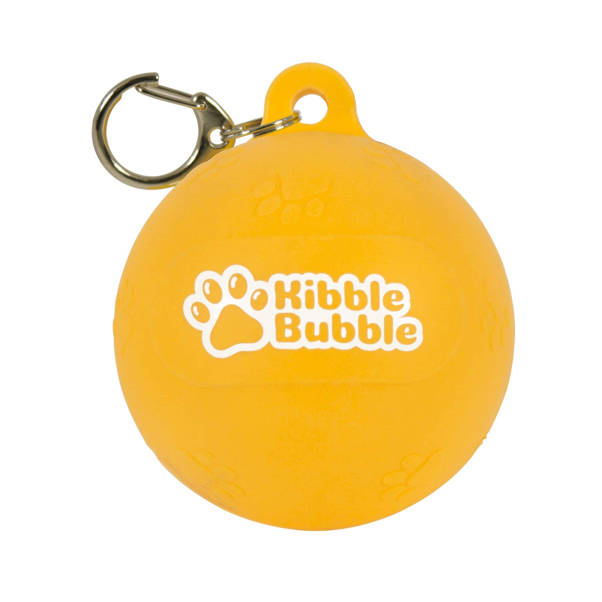 Kibble Bubble Dog Treat Pouch, Ball, Yellow