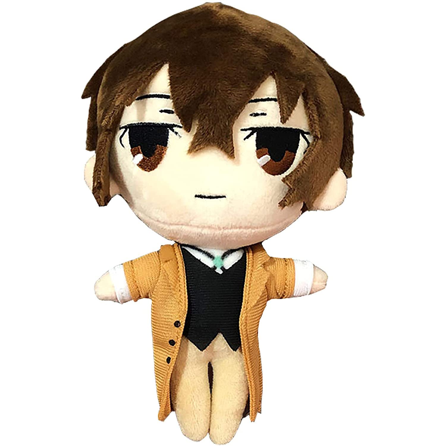 Tongyundacheng Bungo Stray Dogs Plush Pillow 20cm, Dazai Osamu Ryunosuke Nakahara Chuuya Manga Character Figures Anime Cute Soft Plushie Decorative