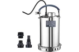 PANRANO 1HP Sump Pump Submersible 4000GPH Water Pump for Pool Draining, Clean/Dirty Water Removal from Basement Garden Pond Sump Pit Hot Tub with 3 Hose Adapters and 16.4ft Power Cord