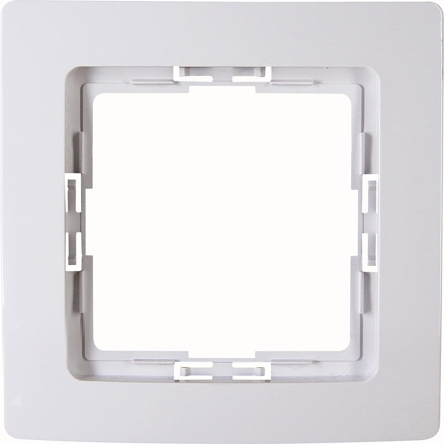 Kopp Paris 1-Way Cover Frame in Arctic White, 83 x 83 x 9.5 mm, Frame for Sockets and Switches, Stylish Plastic Socket Frame, High-Quality Light Switch Frame