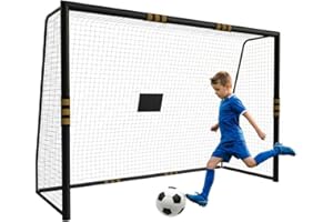 Sturdy Metal Soccer Goal for Backyard - Weather-Resistant Net - Collapsible & Portable with Padded Posts - Easy Assembly for 