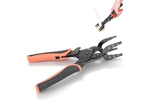 Upgraded Push Fit Disconnect Tongs, 3-in-1 Pipe Fitting Removal Tool for 1/2, 3/4, 1 Inch Push-to-Connect Fittings, Heavy Dut