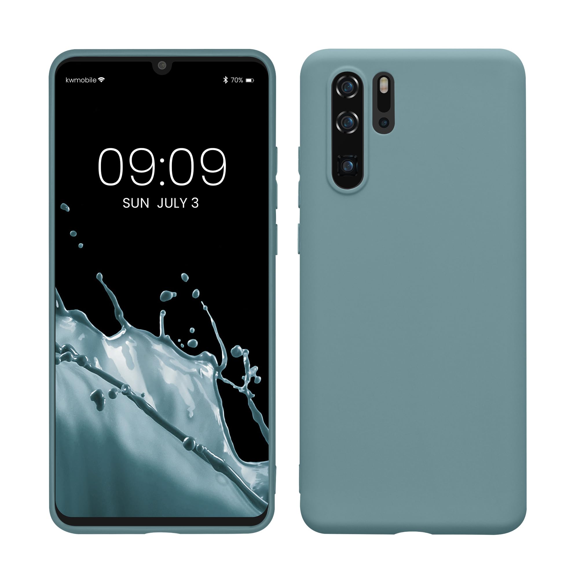 kwmobile Case for Huawei P30 Pro Case - Soft Cover - Shockproof TPU Material - Wireless Charging - Antique Stone — image 1