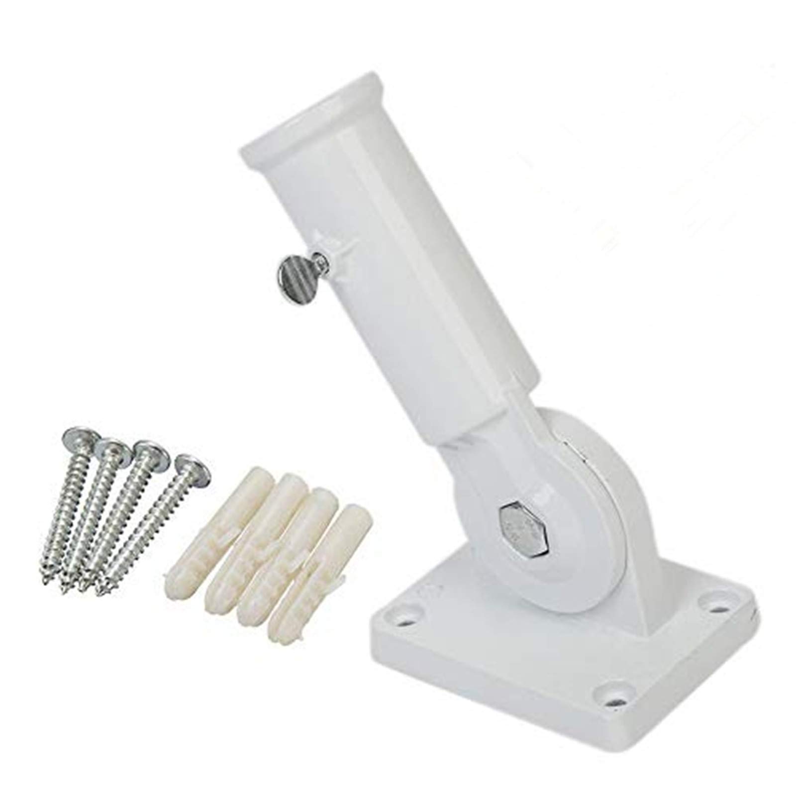 iwobi Wall Mount Adjustable Flag Pole Bracket Holder with Screws