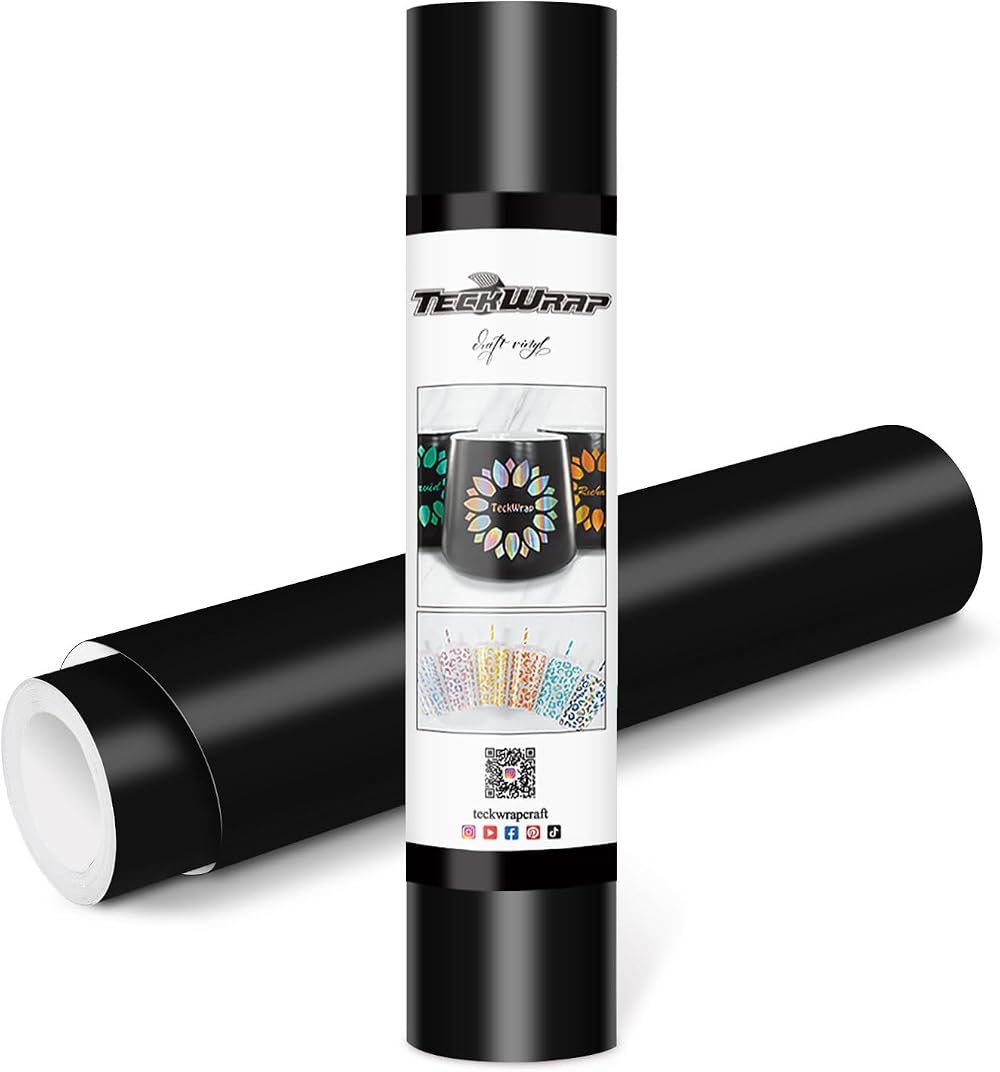 TECKWRAP Permanent Adhesive Vinyl 12 x 10 ft Matte Black