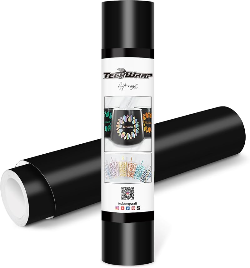 TECKWRAP Permanent Adhesive Vinyl 12 x 10 ft Matte Black
