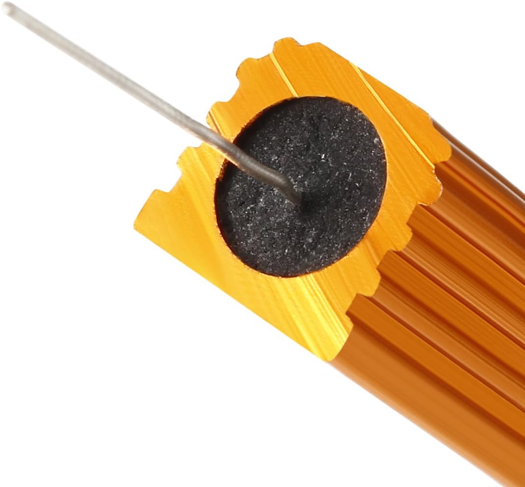 sourcingmap 2 Pcs Aluminum Case Resistor 5W 1 Ohm Wirewound for LED Replacement Converter 5W1RJ - Image 5