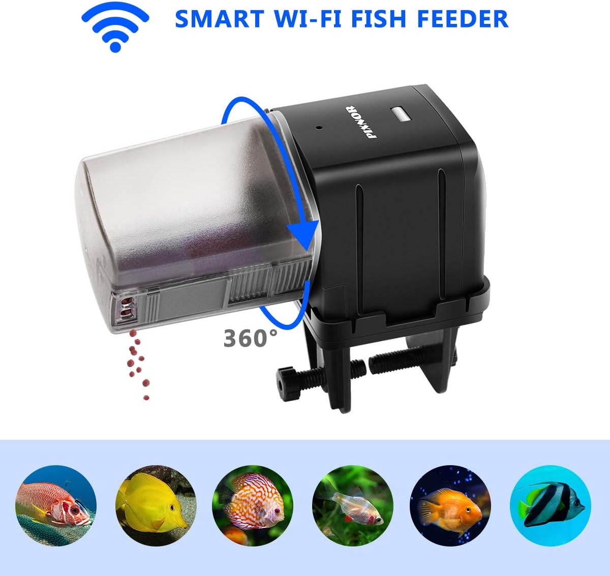 Super Saturday PIxNOR Automatic Fish Feeder Fish Food Dispenser Digital