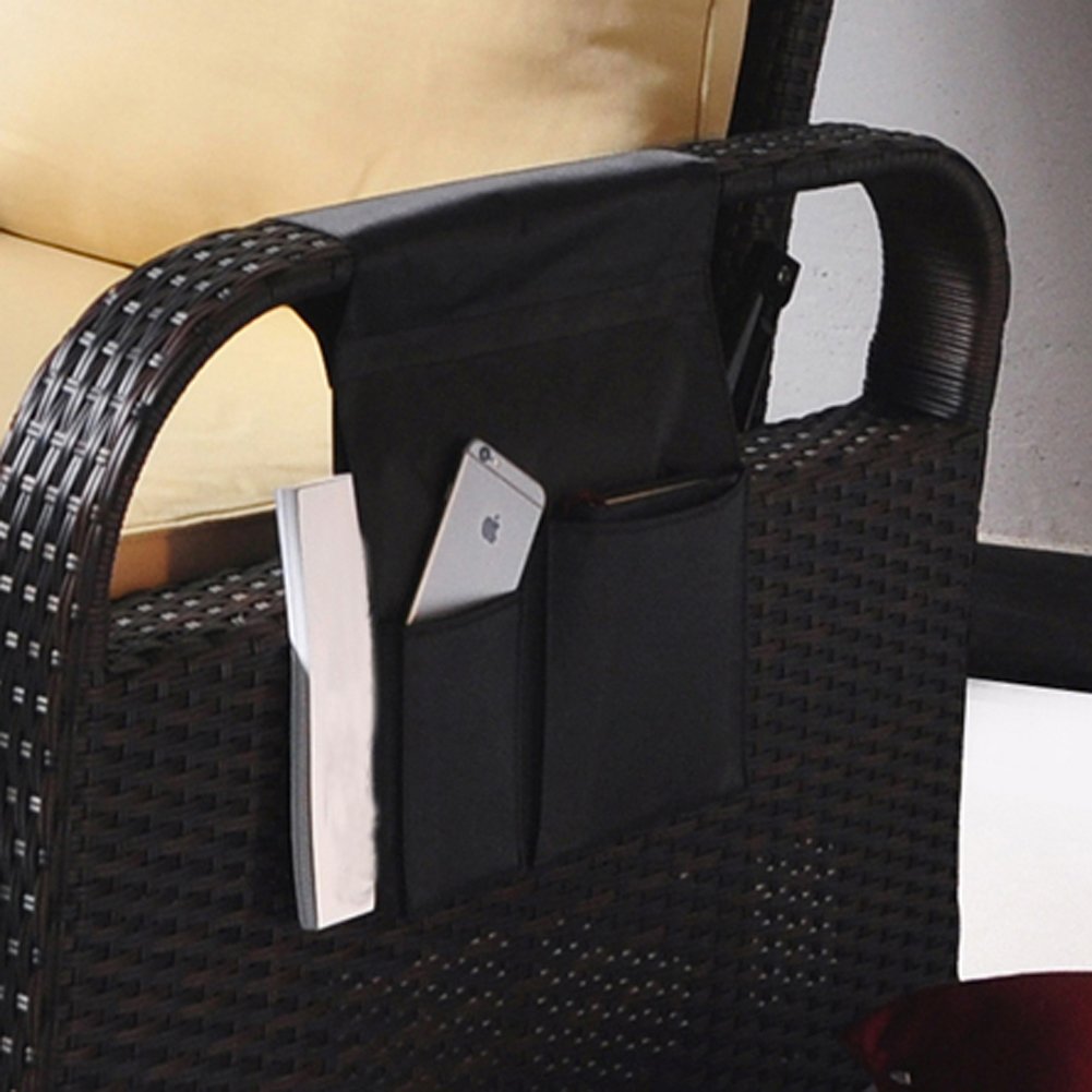 TV Remote Control Organizer Holder, Drapes Over Recliner Chair Armchair