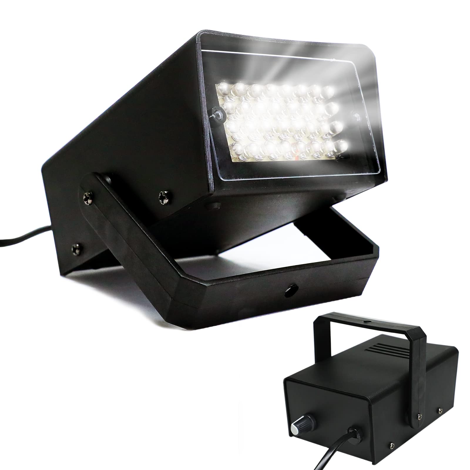 Photo 1 of ENUOLI Mini Strobe Light-32 Super Bright LED Light Bulbs for Halloween,Variable Flash Speed Control Flashing Lights for Christmas,Clubs,Stage Light Effect,Disco,Bars,Party Lights(White Color)