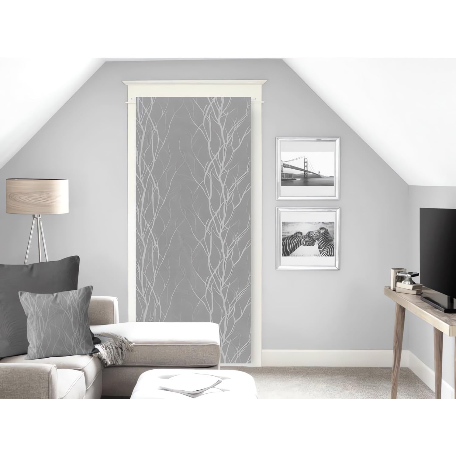 Soleil d'ocre Liane Voilage, Sail, Broken Vize, Polyester, Grey, 90 x 200 cm