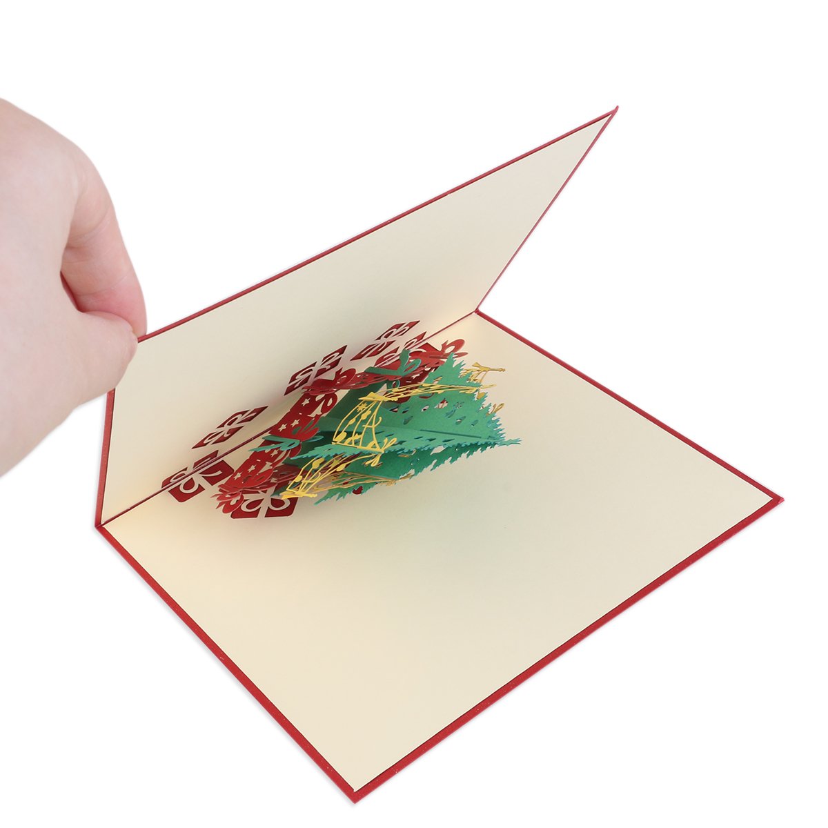 Biglietto Di Natale Pop Up 3D Con Albero E Regali – Cartolina Augurale Originale A Sorpresa