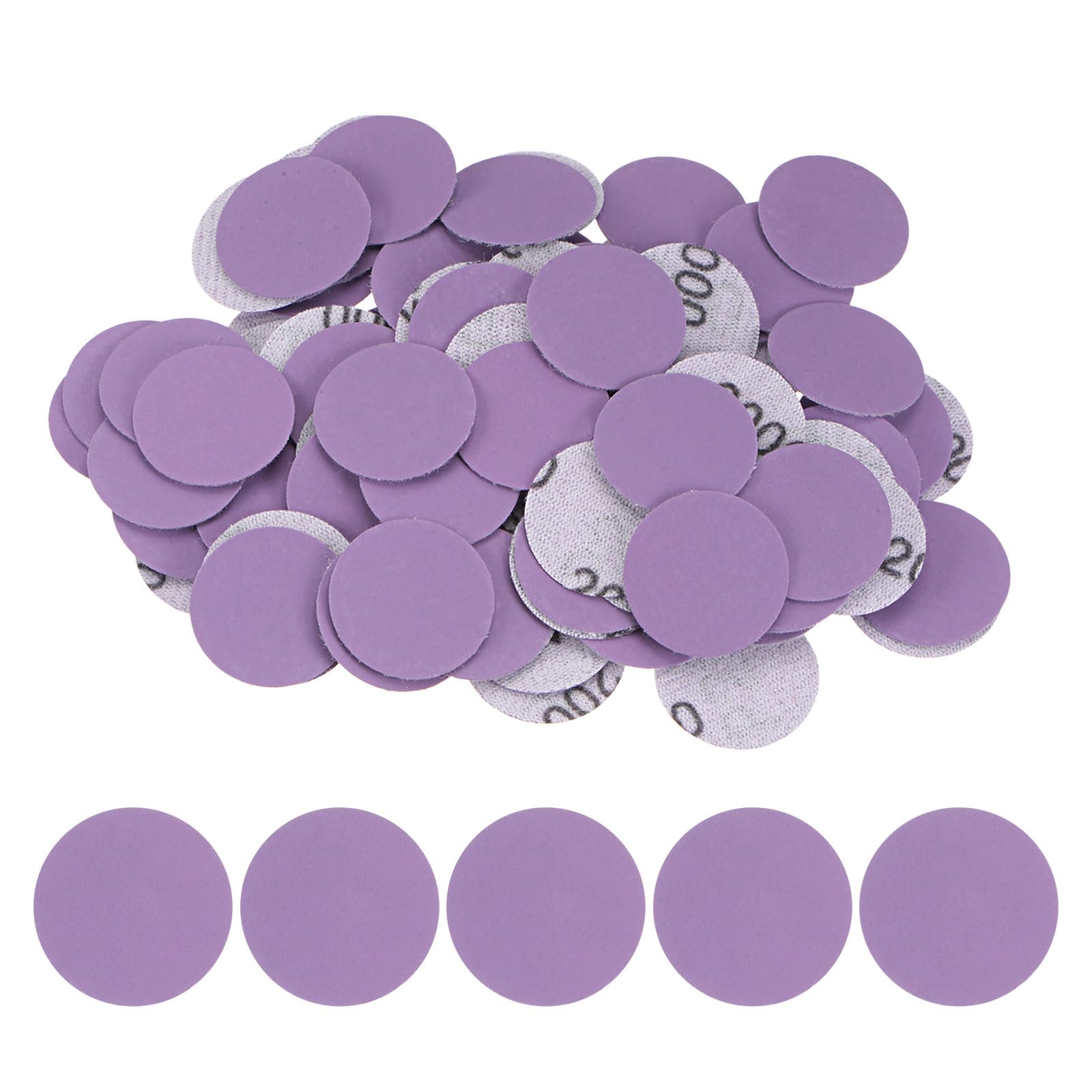 Kozelo 100pcs Premium Sanding Discs Hook and Loop - [1 Inch x 2000 Grits] Purple Sandpapers Mini Size for Jewelry Wood Metal Polishing