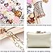 Women's Evening Clutch Bag Satin Flower Pearl Beaded Evening Handbag Bridal Clutch Purse Prom