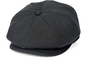 jerague Wool Newsboy Cap for Men Women - Classic Vintage Gatsby Lvy Cabbie Hat Flat Beret Cap Adjustable Size