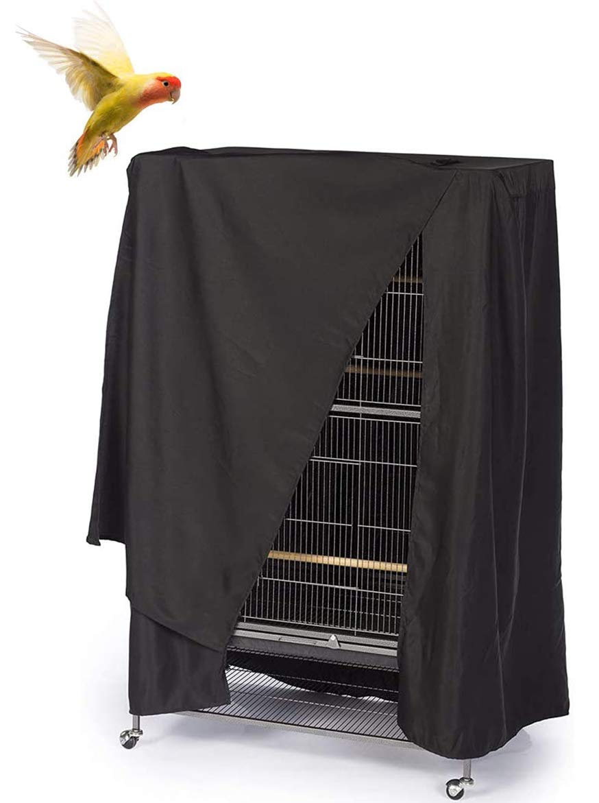 ELR Bird Parrot Cage Cover Waterproof Extra Large Good Night Parrot Birdcage Covers for Parakeets Budgies Macaw Square Cages (L: 41x27x48in/ 104x69x122cm)