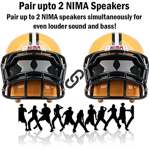 NIMA Portable Bluetooth Speaker, [Officially Licensed by NFL] NFL Football Helmet Stereo Speaker with Built-in-Mic, Hands-free Call, AUX, Built-in-Subwoofer, HD Sound and Bass - Green Bay Packers - Thumbnail 3