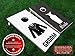 Bride and Groom Cornhole Board Decals - BLACK AND WHITE - 6PC Set Kit fit for Bean Bag Toss Outdoor Game Sticker Set - Die Cut - DIY Game Board Stickers - DECALS ONLY