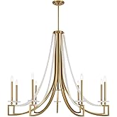 Savoy House 1-8805-9-322 Helen Chandelier, 9-Light E12 Base, Warm Brass (Bulbs NOT Included)