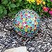 Lily's Home Colorful Mosaic Glass Gazing Ball, Designed with a Stunning Holographic Square Mosaic Pattern to Bring Color and Reflection to Any Home and Garden, (10