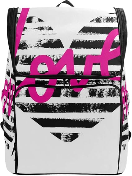 Amazon Gukisala リュック 大容量 レディース メンズ 旅行 大きめ リュックサック ベクトルイラストストライプテクスチャハート手 可愛い カレッジバックパック おしゃれ 通勤 通学 Pc 登山 かわいい 軽量 多機能 出張 高校生 男女兼用 Gukisala Pcバッグ