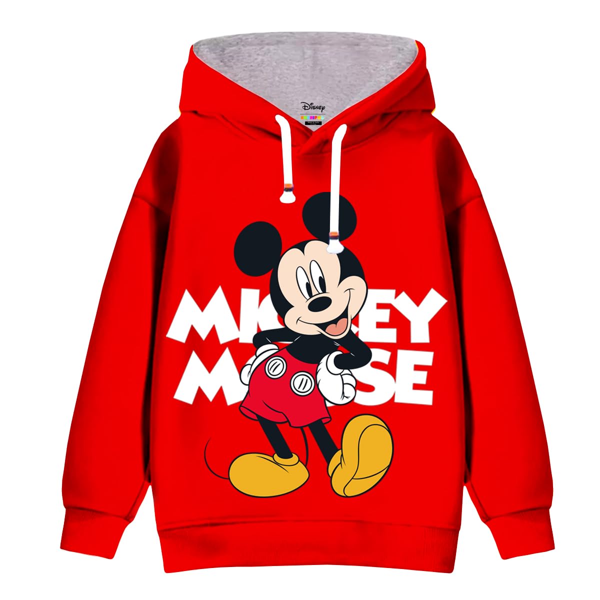 Kuchipoo Cotton Blend Boys Round Neck Regular Fit Winterwear Hoodie (© Disney-Hod-208, 13-14 Years, Multi-Colored)