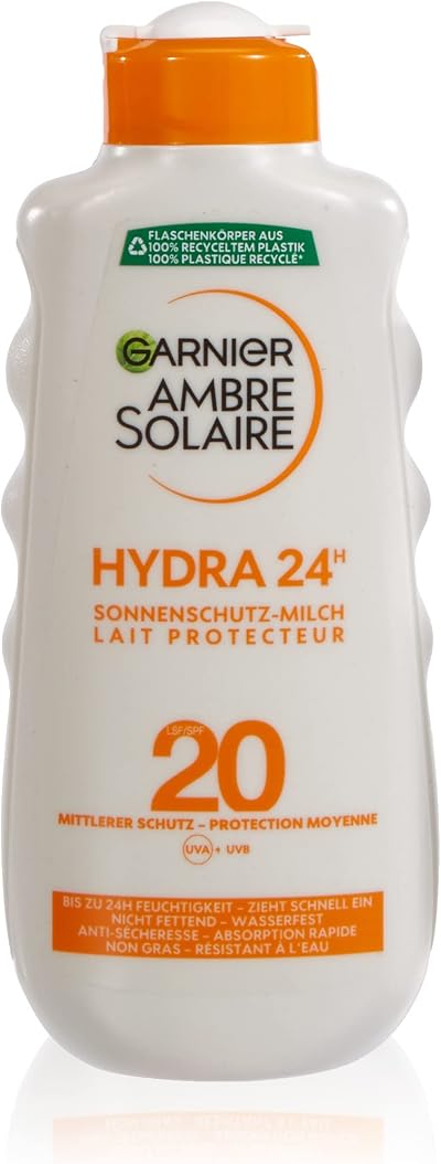 Garnier Ambre Solaire Hydra 24h Sun Protection Milk SPF 20 200ml