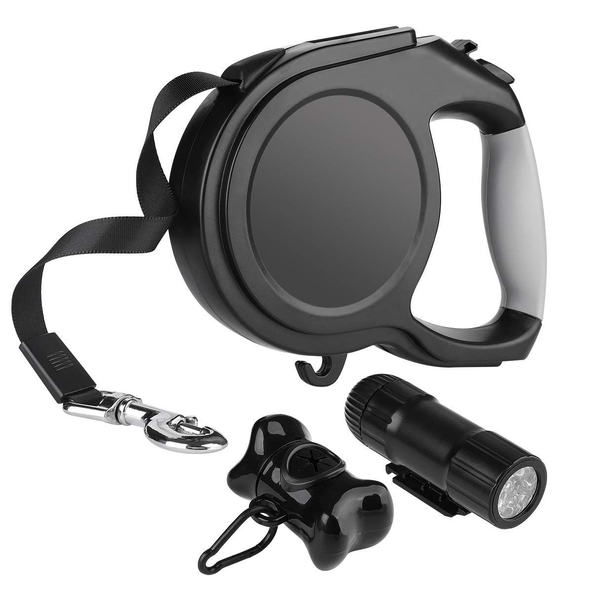 SUPERNIGHT Retractable Dog Leash, 8M/26ft Extendable Dog Lead with LED Light for Night Walking, Running, Training, Jogging, etc. Retractable Leash for Small, Medium, and Large Dogs up to 110lbs (50KG)