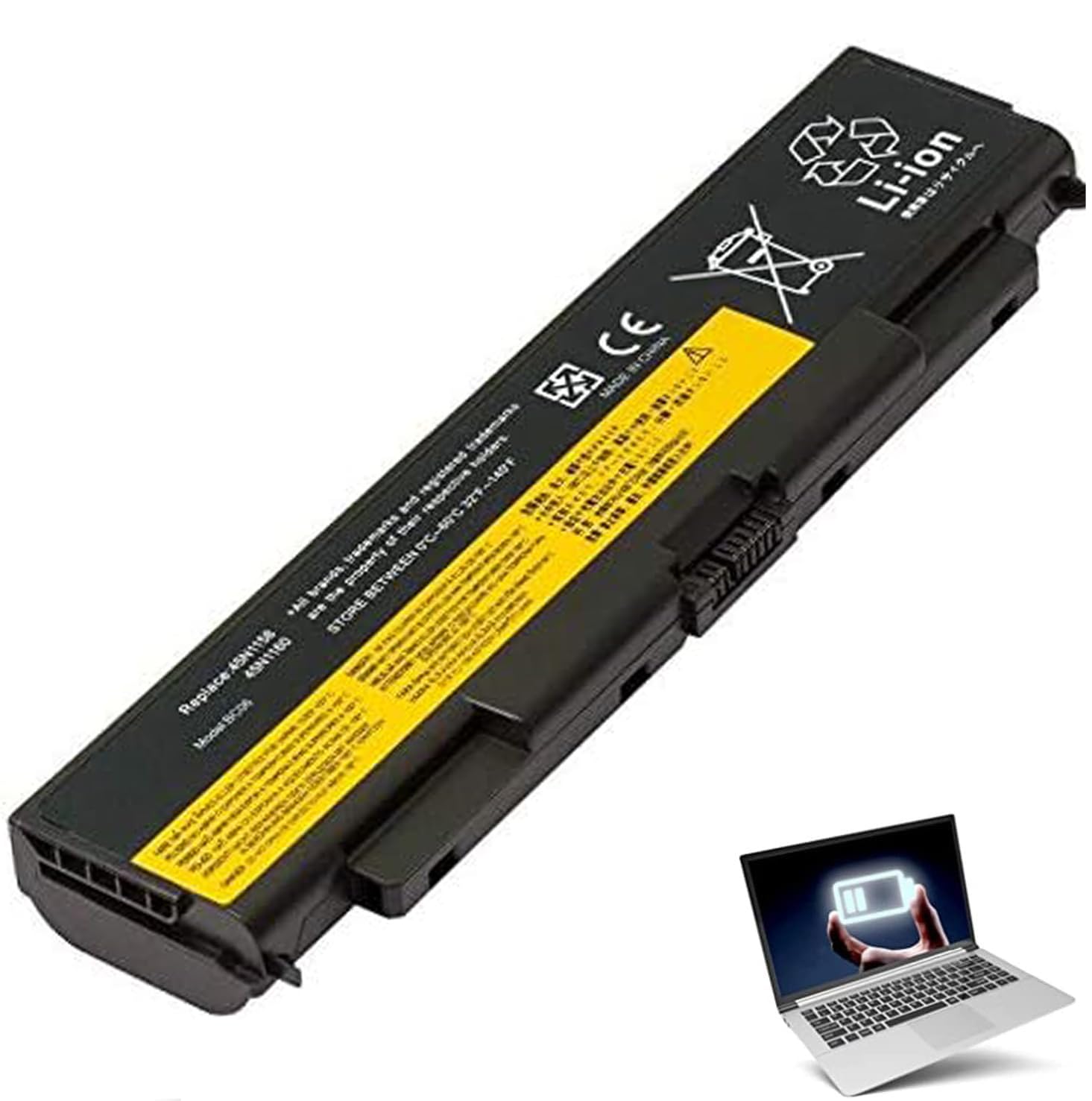 New Battery 58 WH 57+ Replacement for 0C52864 0C52863 45N1152 Fast Charging Rechargeable Over 500 Cycles, Easy Installation Compatible with Thinkpad W541 T450p T540p T440p L440 L540 W540