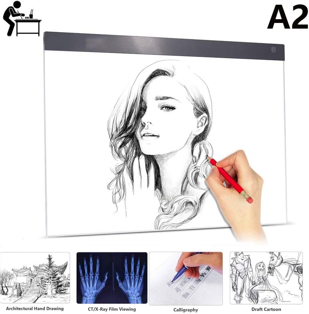 NINI Caja de luz de Pantalla táctil A2,con 3 Paneles de luz ...