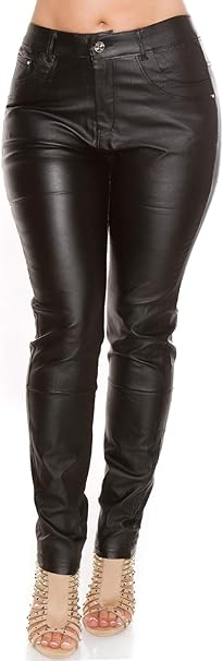 plus size leather trousers uk