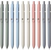 FIOVER Gel Pens, 10pcs 0.5mm Black Ink Pens Quick Dry Ink Pens Fine Point Smooth Writing Pen for Journaling Note Taking, Pens