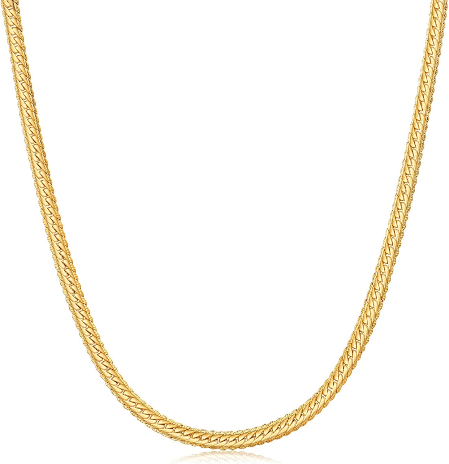 WINNICACA Men Fake Gold Chain 24K Gold Plated Hip Hop Chain Necklaces