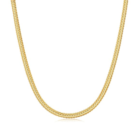 WINNICACA 24 Karat Gold Überzogene Männer Hip Hop Gefälschte Gold Halskette Kubanische Kette für Frauen Männer
