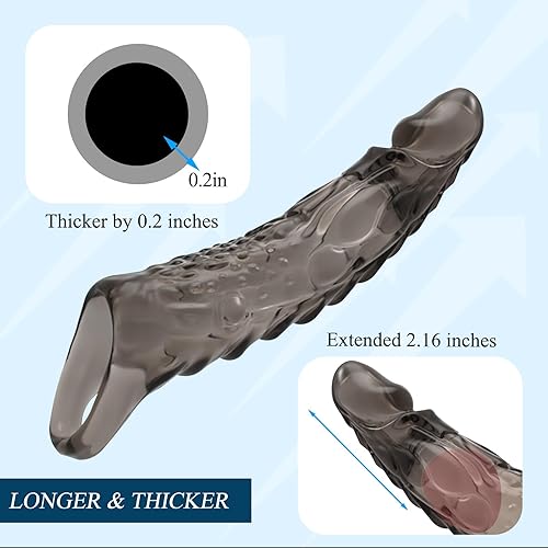 penis cover sex toy Perfect Fit Fat Boy Thin Textured Penis Extender with Ball Loop main image 0