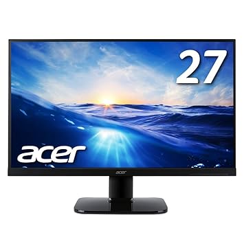 Acer モニター ディスプレイ Ka270habmidx 27インチ フレームレス Va Hdmi端子対応 スピーカー内蔵 ブルーライト軽減