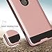 LG V20 Case, Kaesar [Slim Fit] [Shock Absorption] [Impact Resistant] Brushed Metal Texture Hybrid Dual Layer Slim Protector Case Cover for LG V20 - Rose Gold